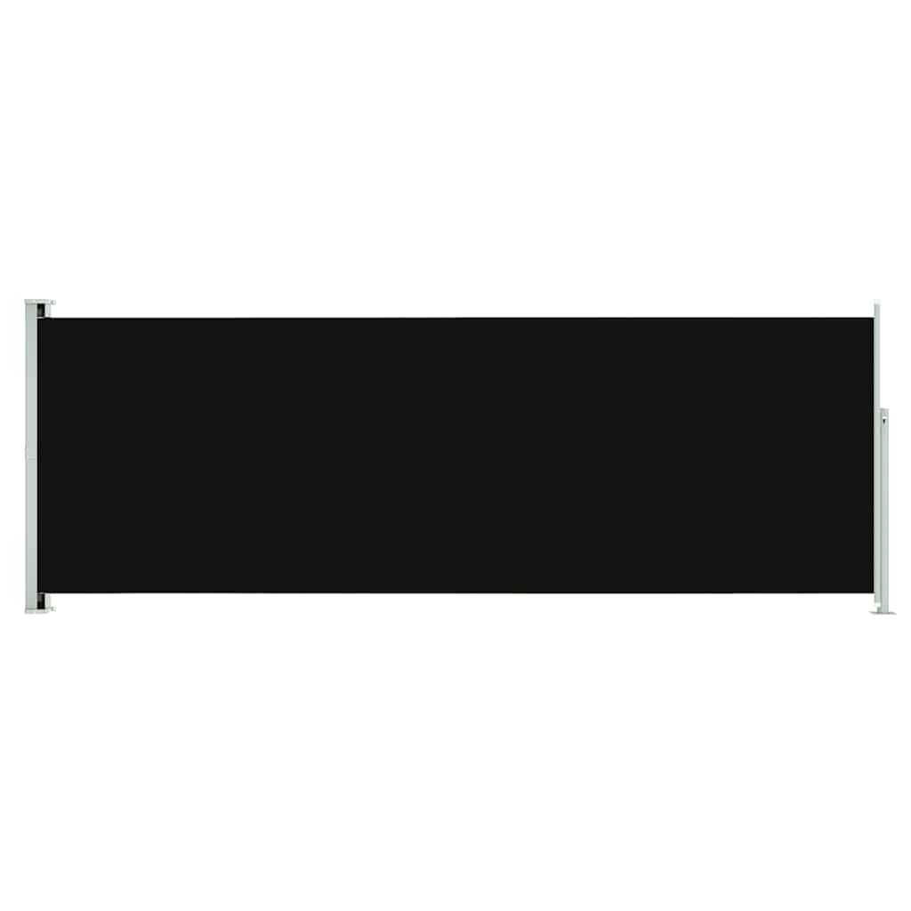 Uttrekkbar sidemarkise 220x600 cm svart