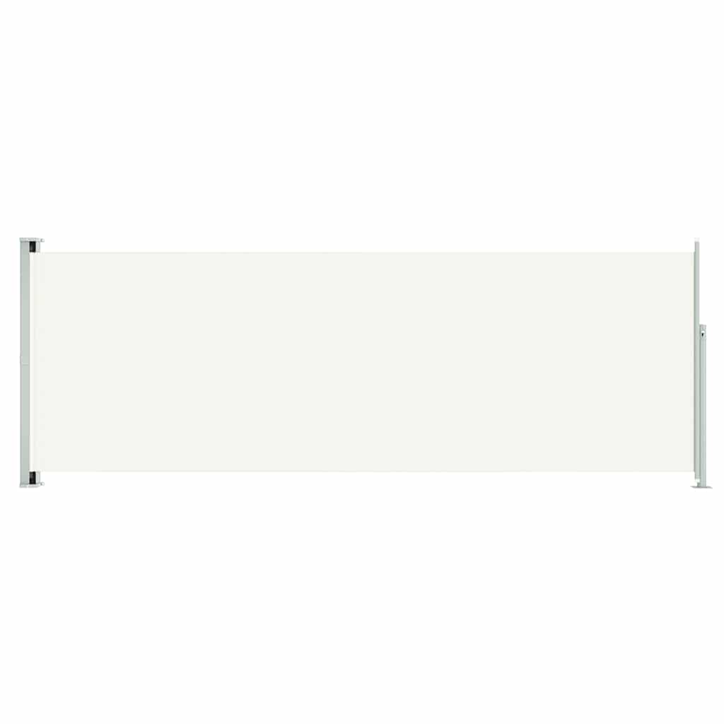 Uttrekkbar sidemarkise 220x600 cm kremhvit