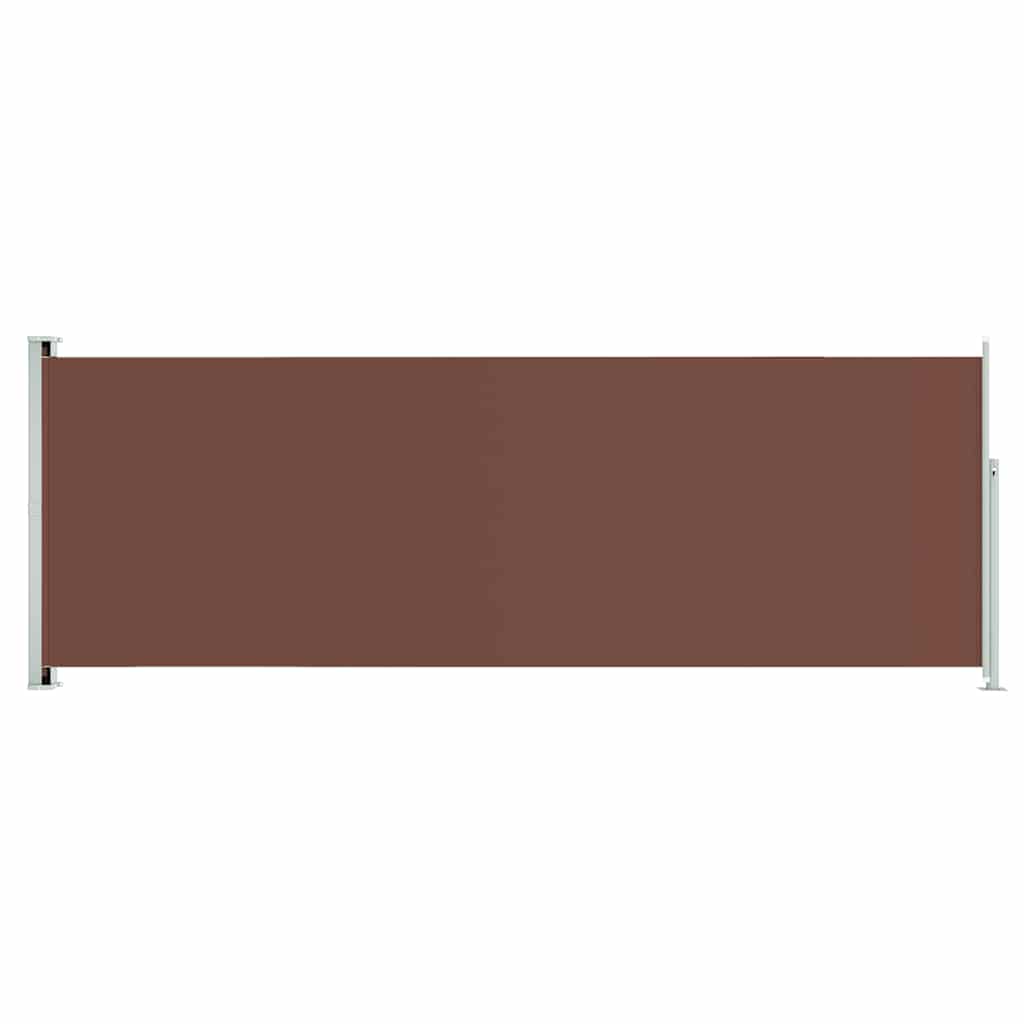 Uttrekkbar sidemarkise 220x600 cm brun