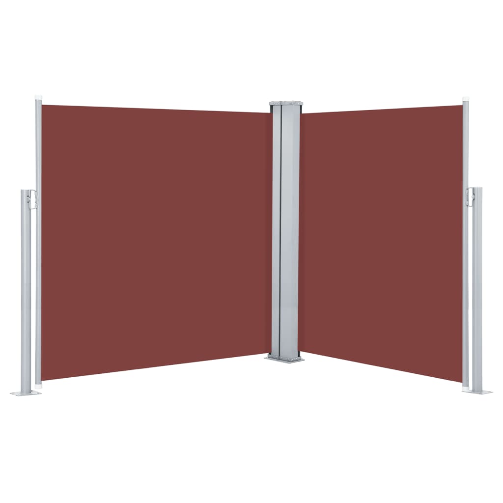 Uttrekkbar sidemarkise 140x600 cm brun