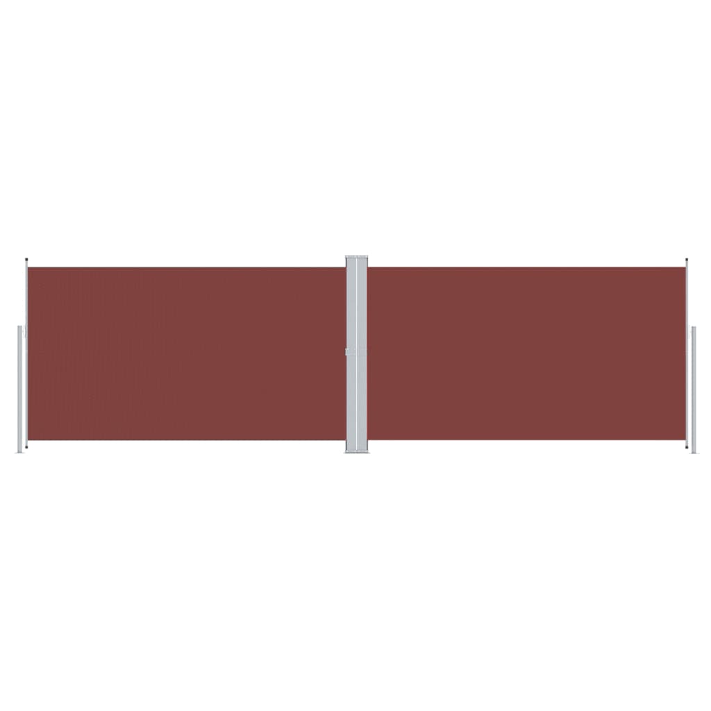 Uttrekkbar sidemarkise brun 160x600 cm