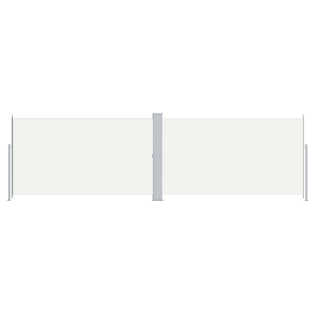 Uttrekkbar sidemarkise 180x600 cm kremhvit