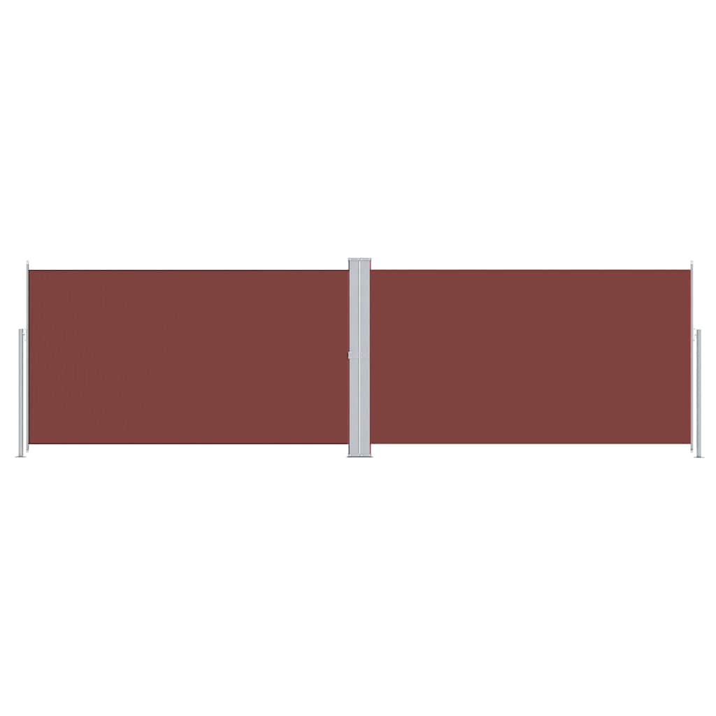 Uttrekkbar sidemarkise 180x600 cm brun