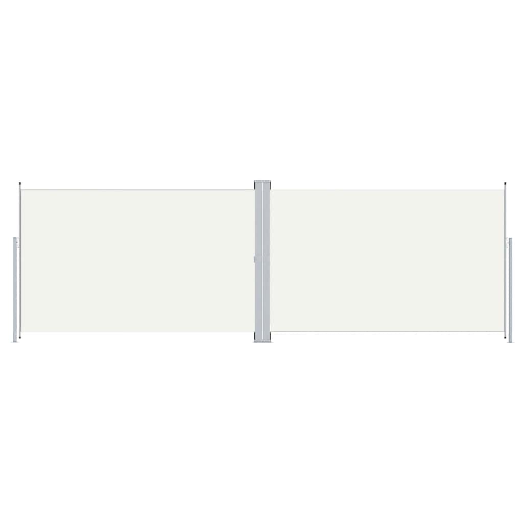 Uttrekkbar sidemarkise 200x600 cm kremhvit