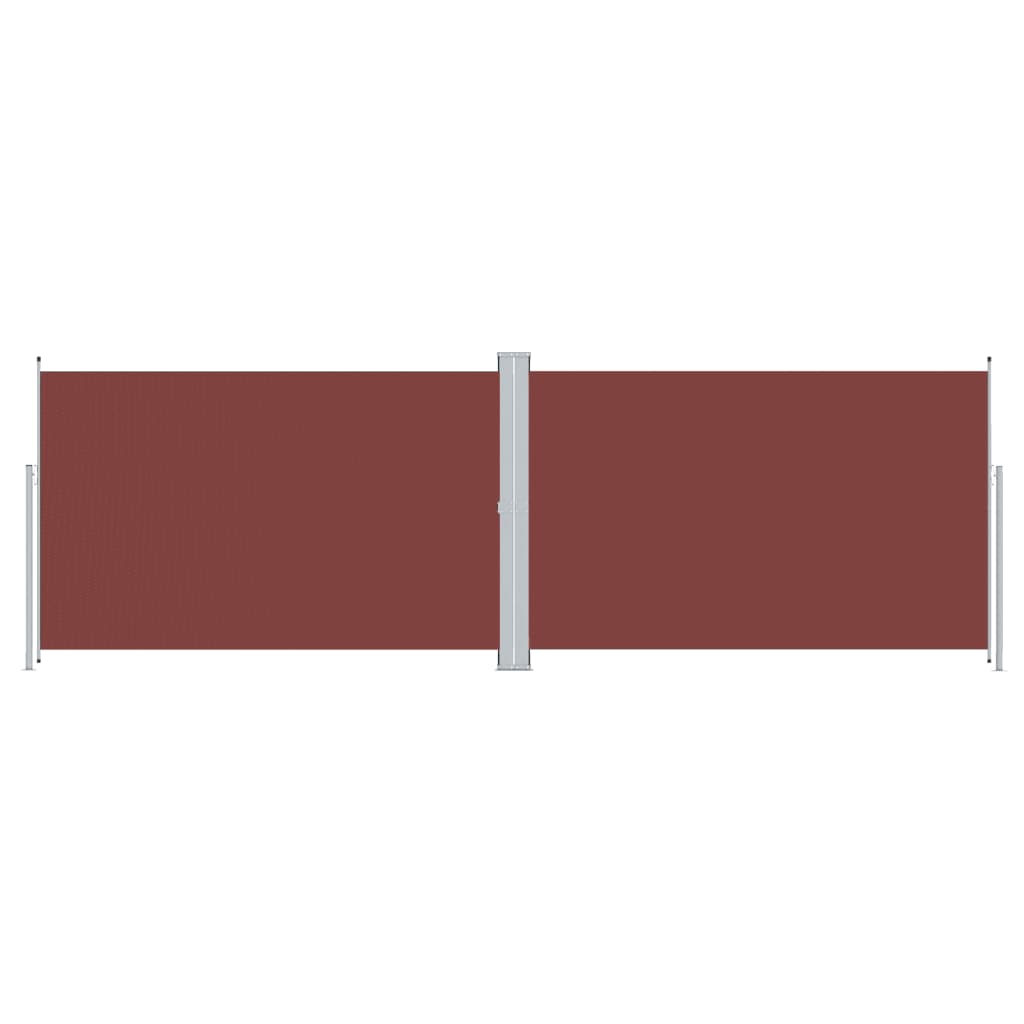 Uttrekkbar sidemarkise 200x600 cm brun