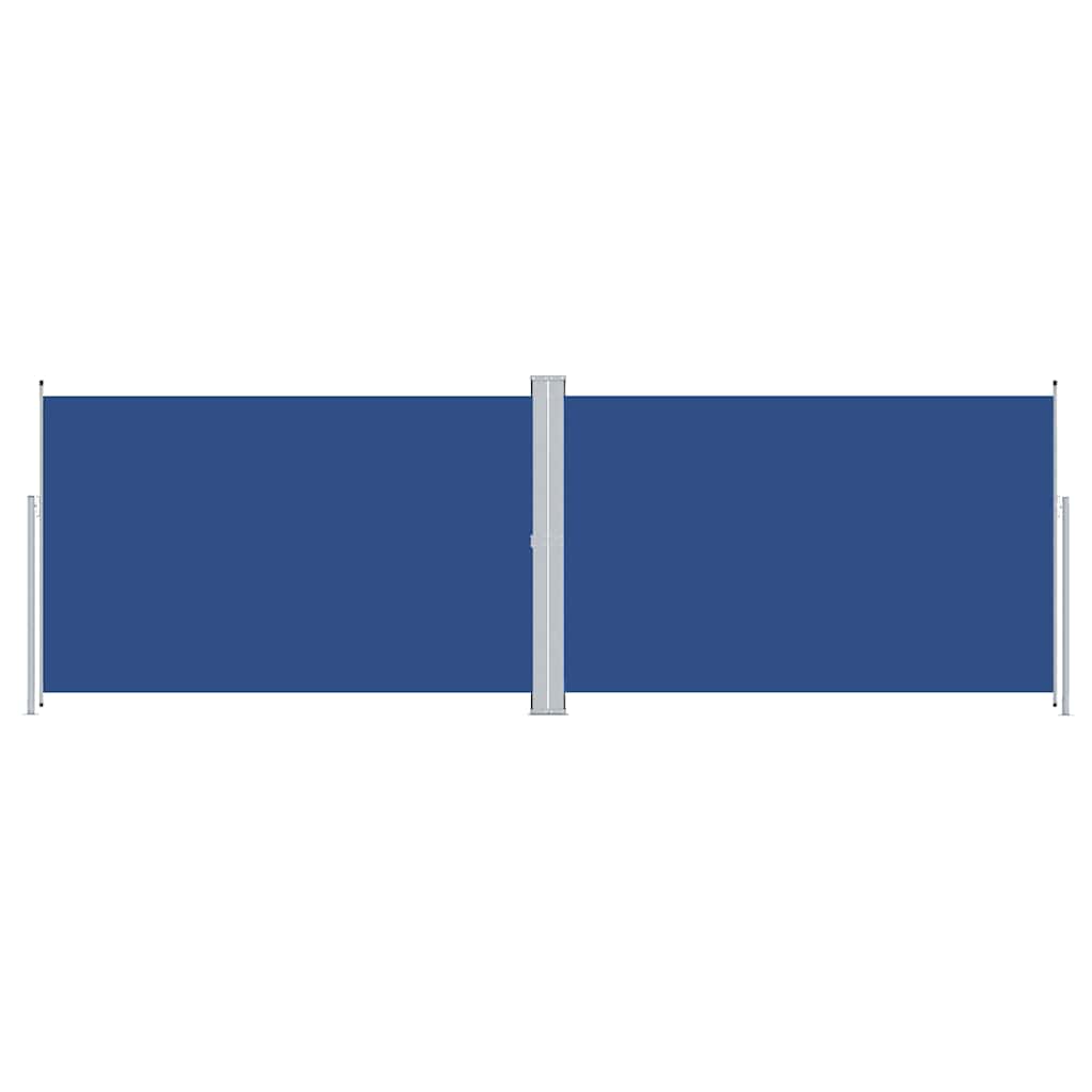 Uttrekkbar sidemarkise 200x600 cm blå