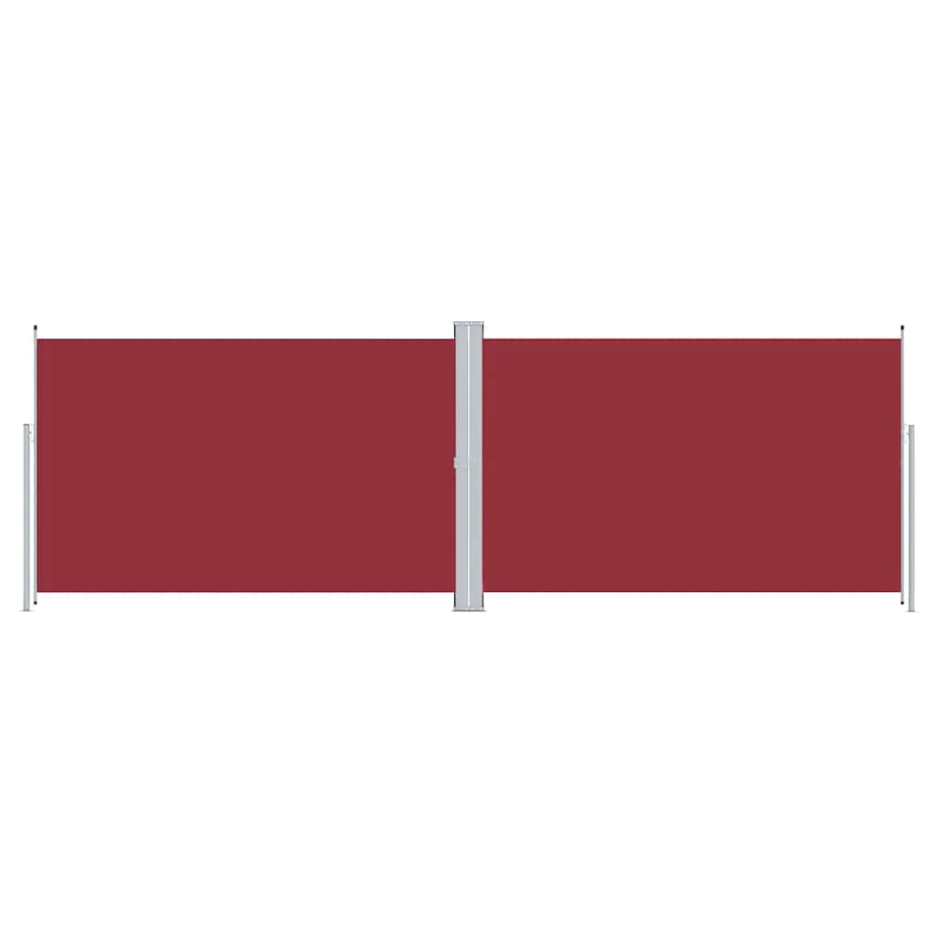 Uttrekkbar sidemarkise 200x600 cm rød