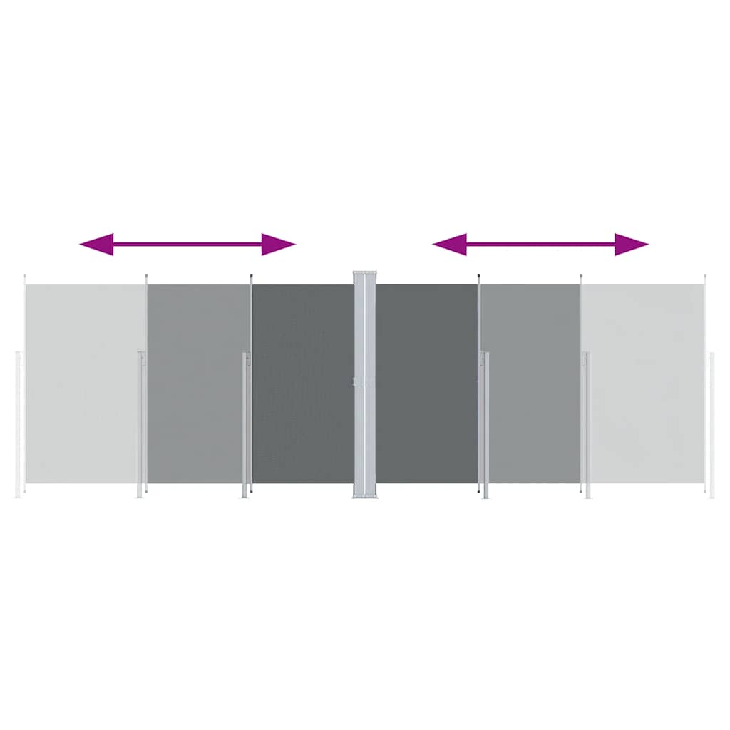 Uttrekkbar sidemarkise 220x600 cm antrasitt