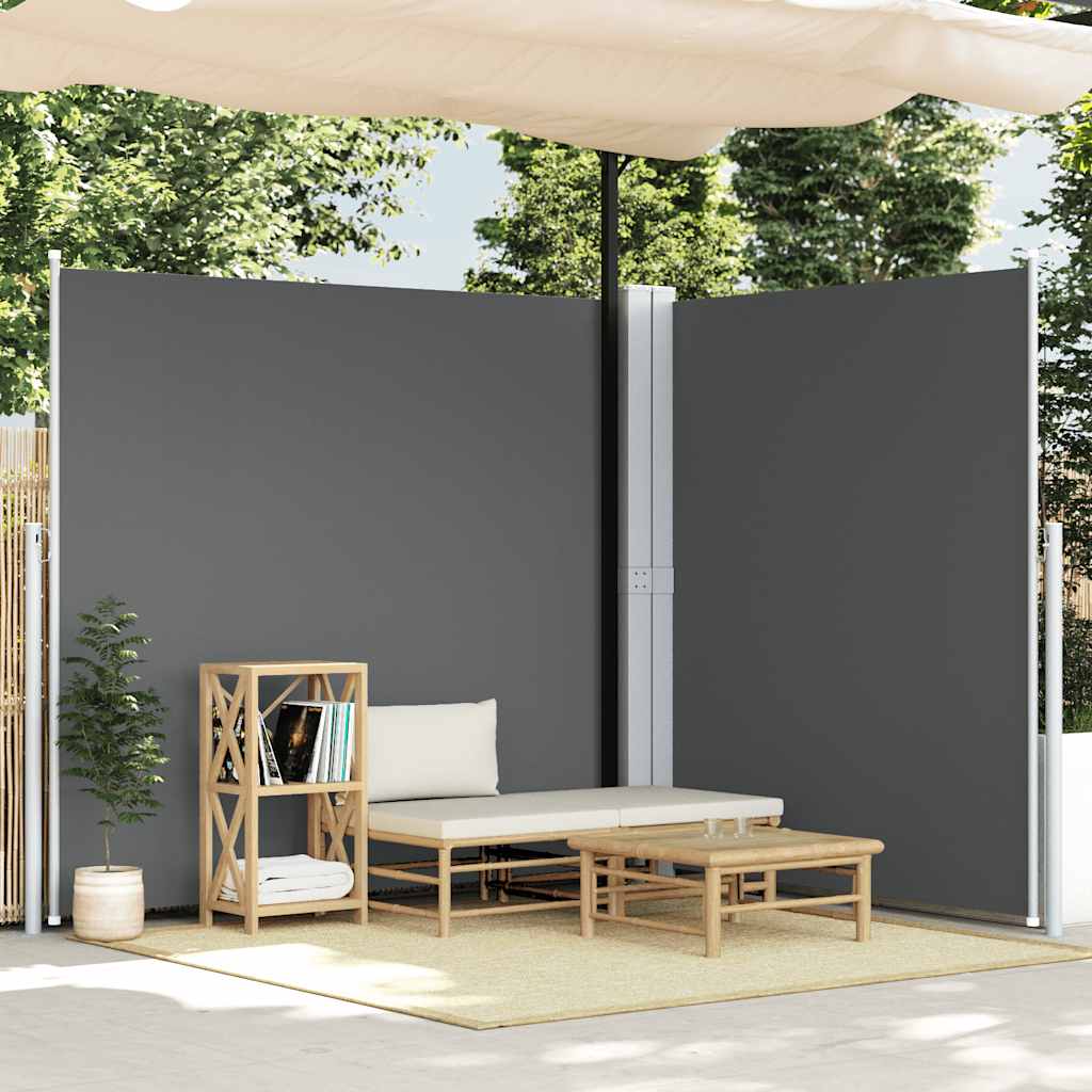 Uttrekkbar sidemarkise 220x600 cm antrasitt