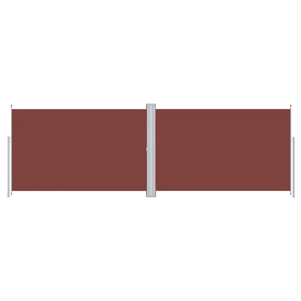 Uttrekkbar sidemarkise 220x600 cm brun
