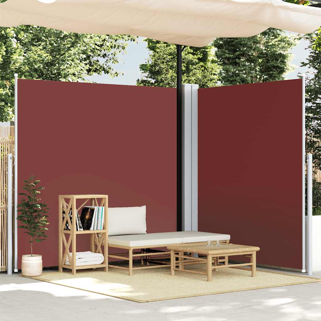 Uttrekkbar sidemarkise 220x600 cm brun