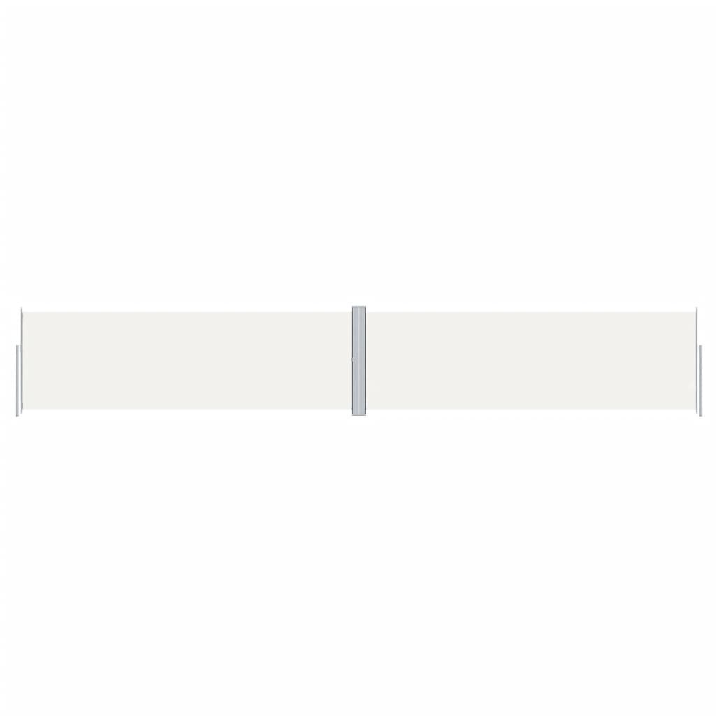 Uttrekkbar sidemarkise 160x1000 cm kremhvit