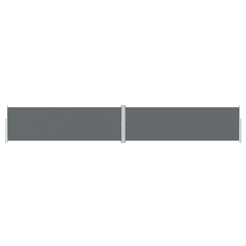 Uttrekkbar sidemarkise 160x1000 cm antrasitt