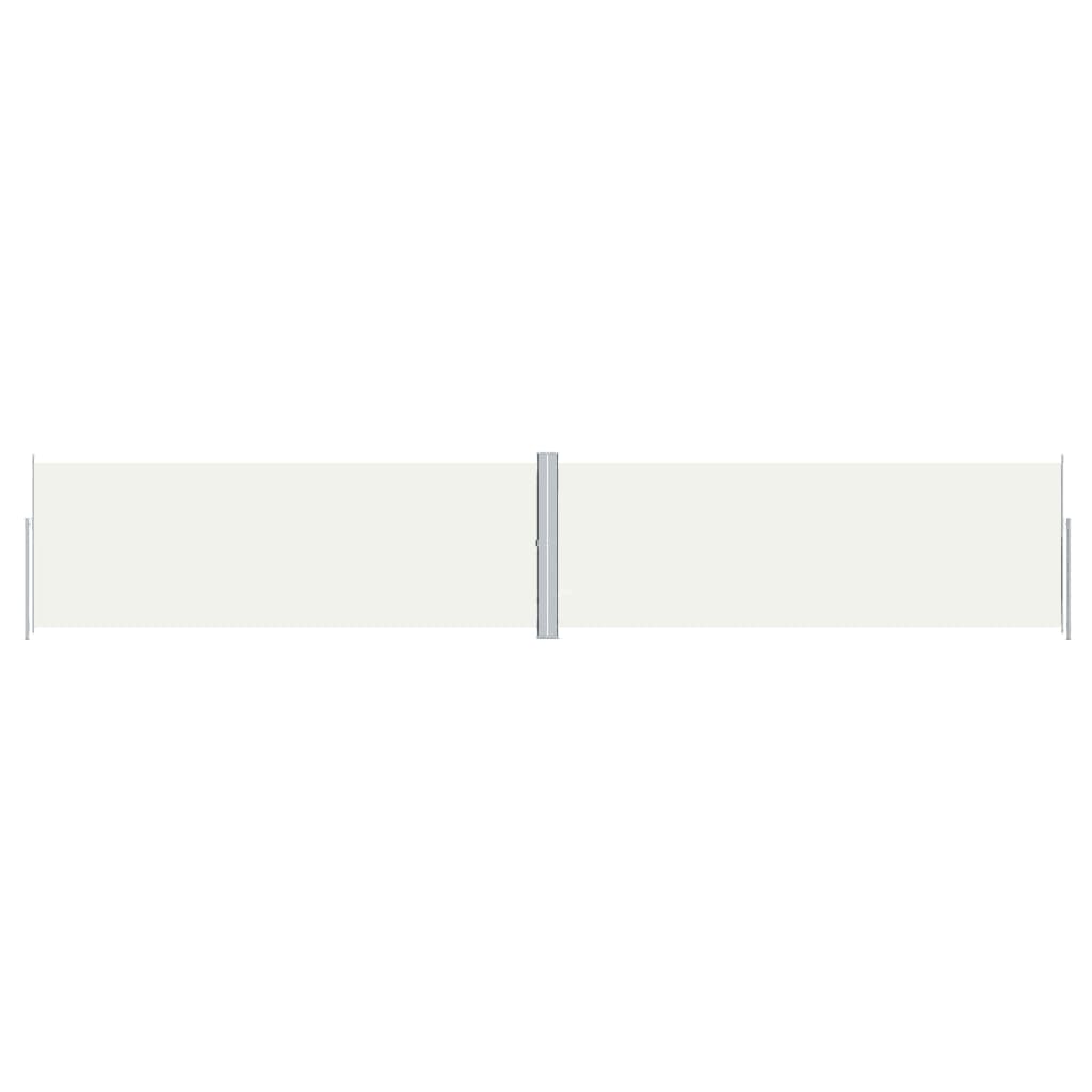 Uttrekkbar sidemarkise 180x1000 cm kremhvit