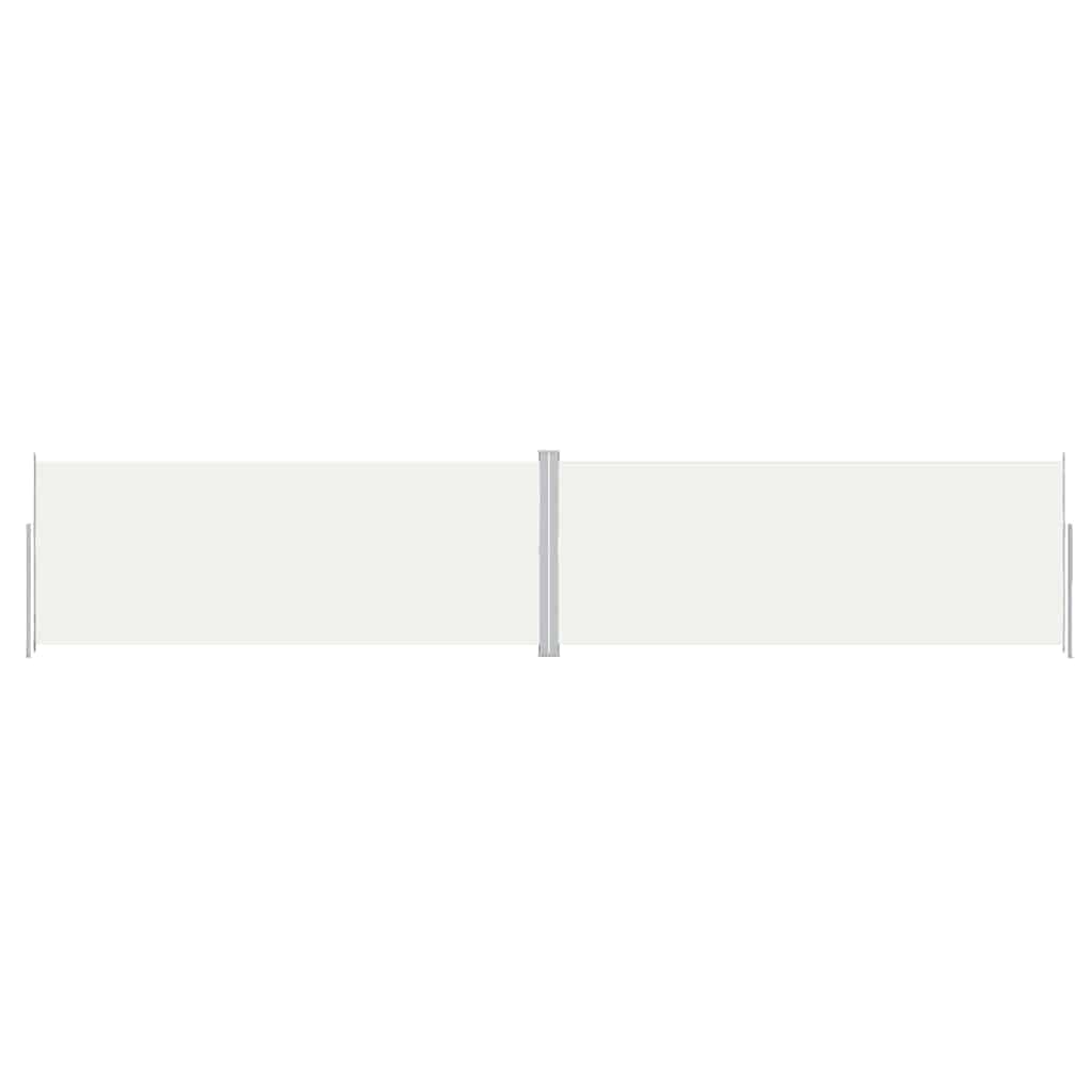 Uttrekkbar sidemarkise 200x1000 cm kremhvit