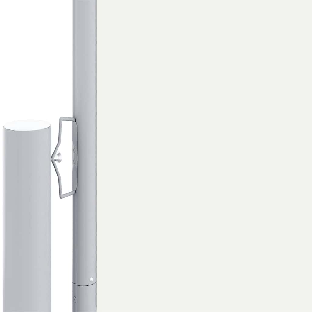 Uttrekkbar sidemarkise 200x1000 cm kremhvit