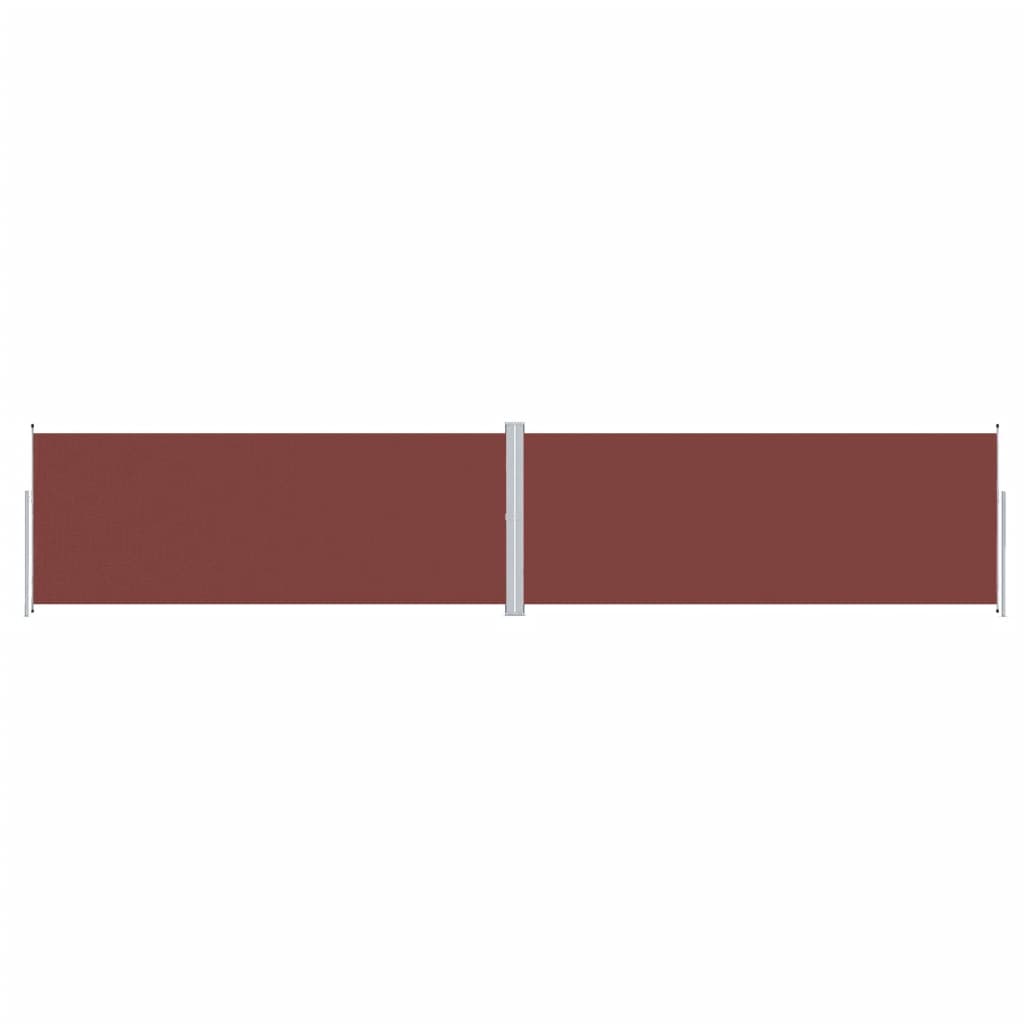 Uttrekkbar sidemarkise 200x1000 cm brun
