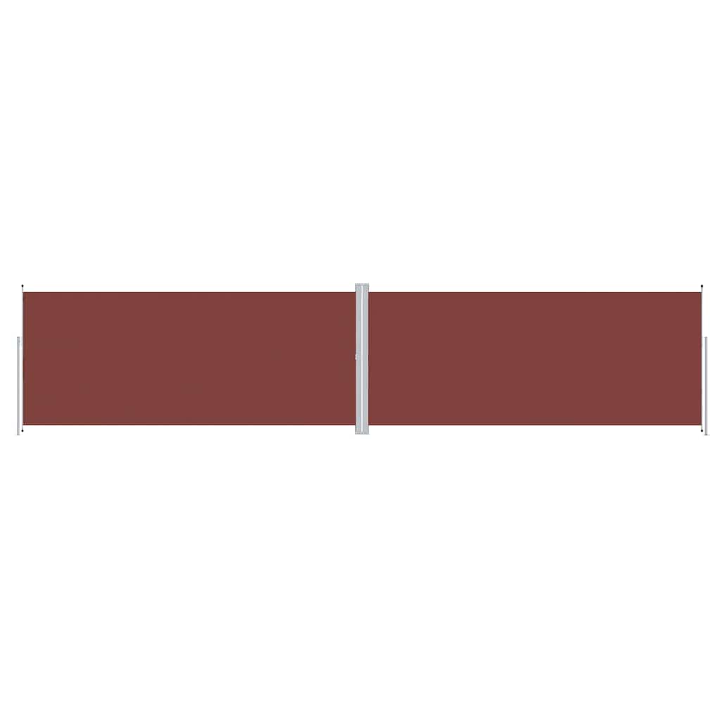 Uttrekkbar sidemarkise 220x1000 cm brun