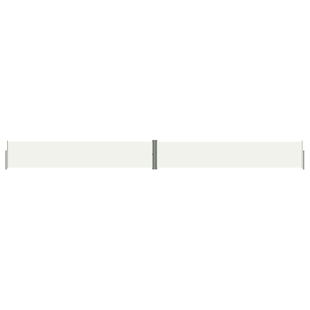 Uttrekkbar sidemarkise kremhvit 117x1200 cm