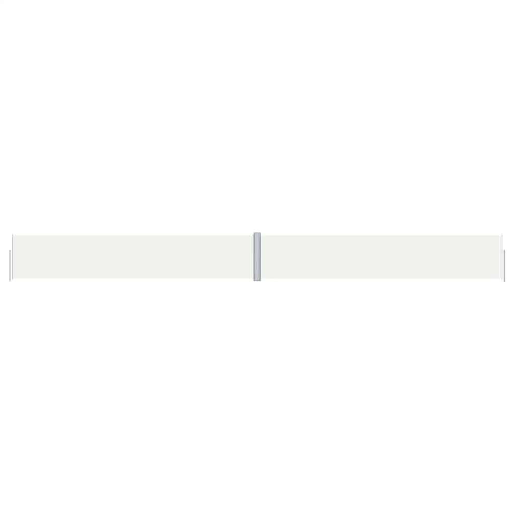 Uttrekkbar sidemarkise kremhvit 117x1200 cm
