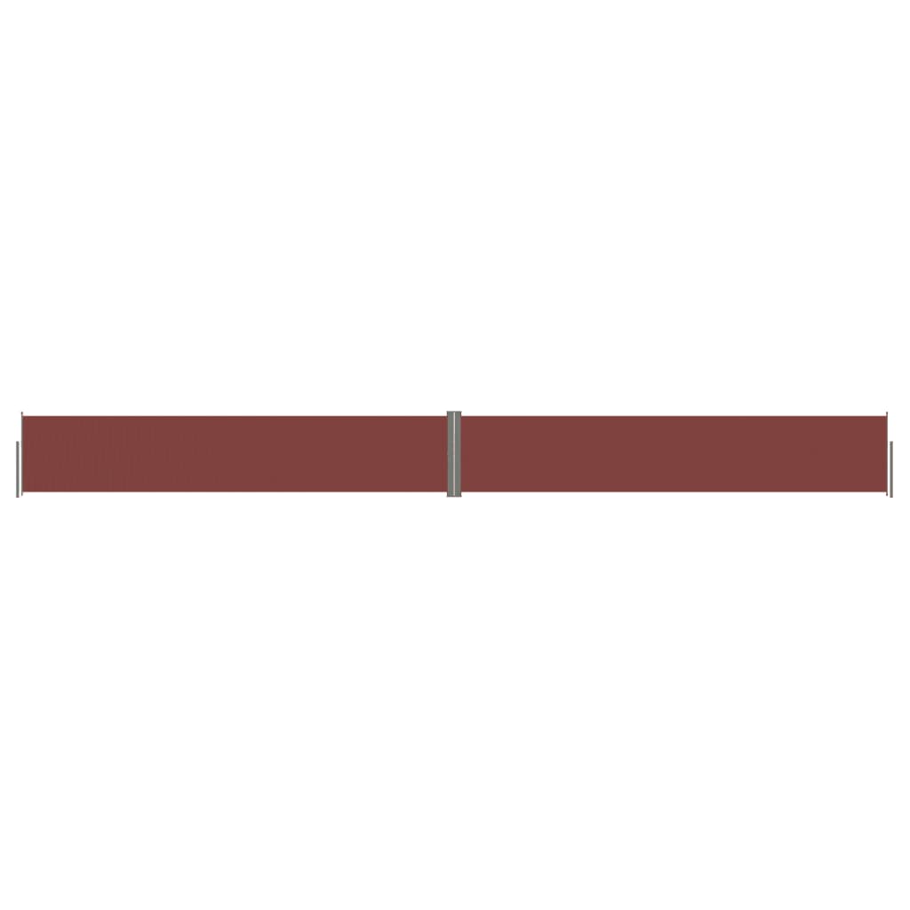 Uttrekkbar sidemarkise brun 117x1200 cm