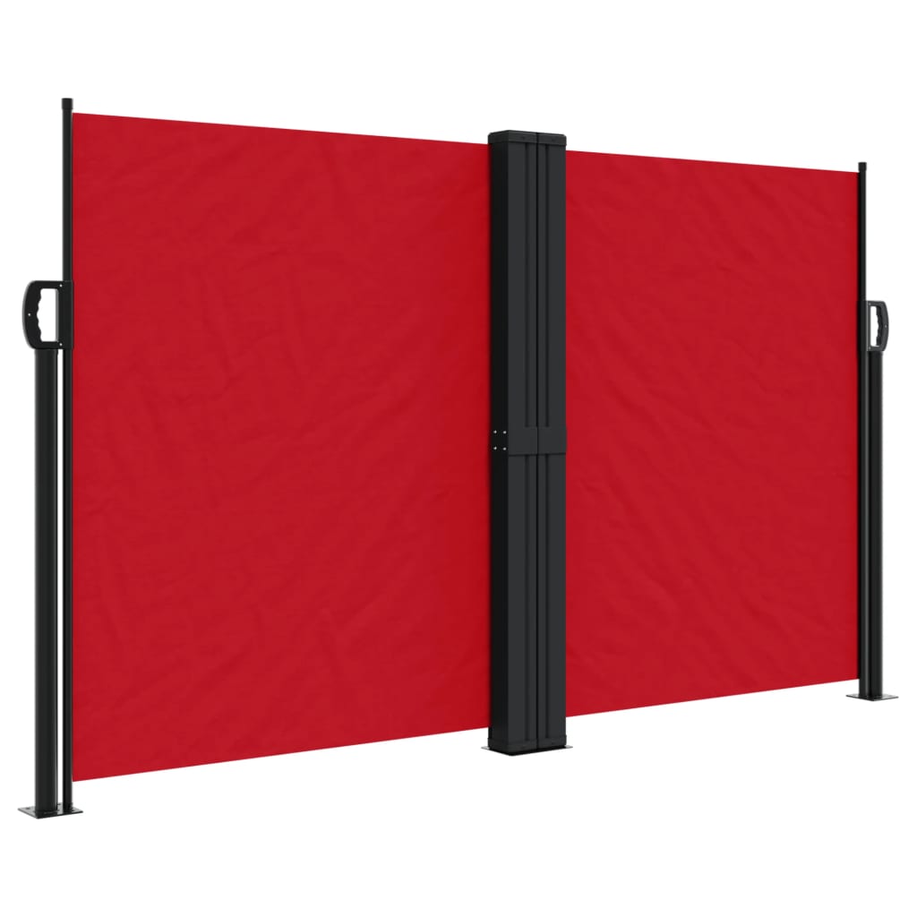 Uttrekkbar sidemarkise rød 140x1200 cm