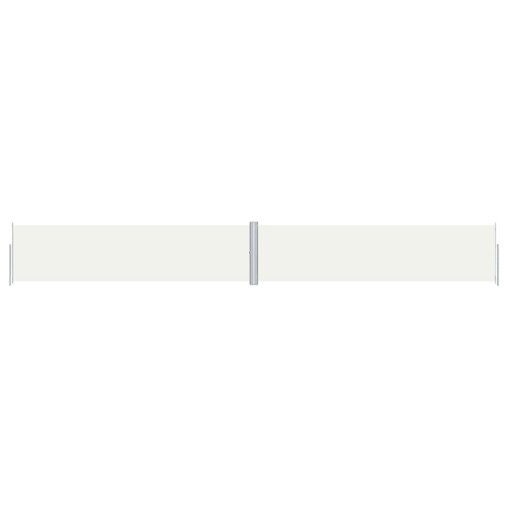 Uttrekkbar sidemarkise 160x1200 cm kremhvit