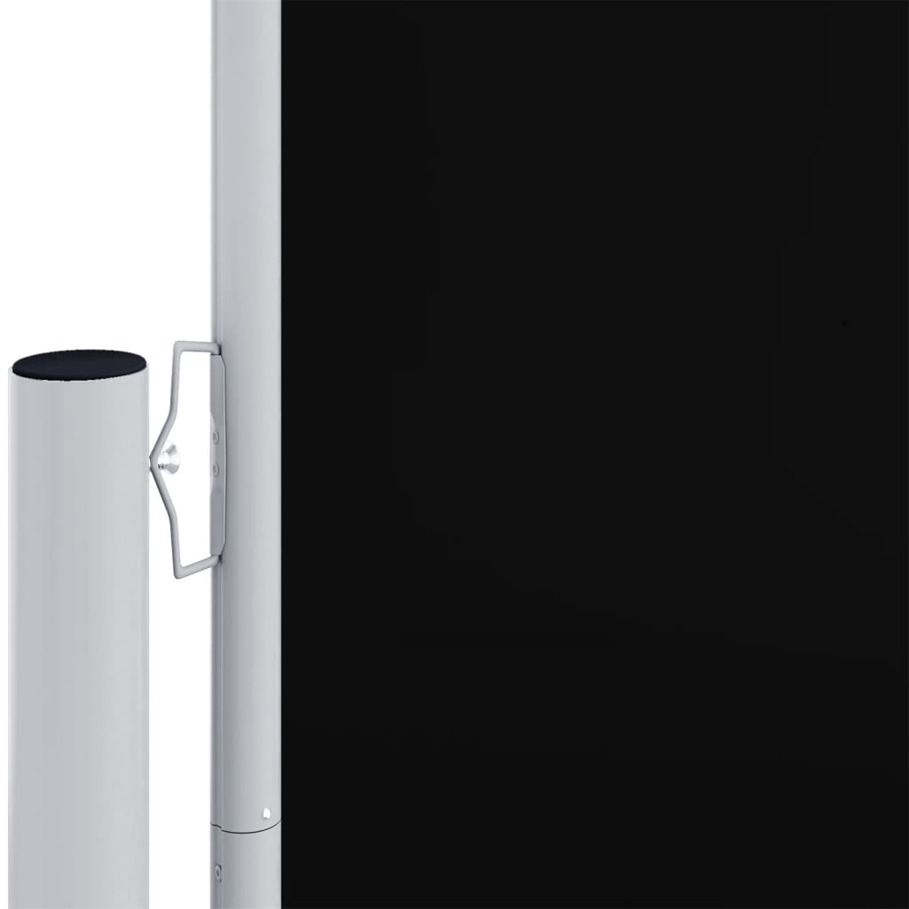 Uttrekkbar sidemarkise 180x1200 cm svart