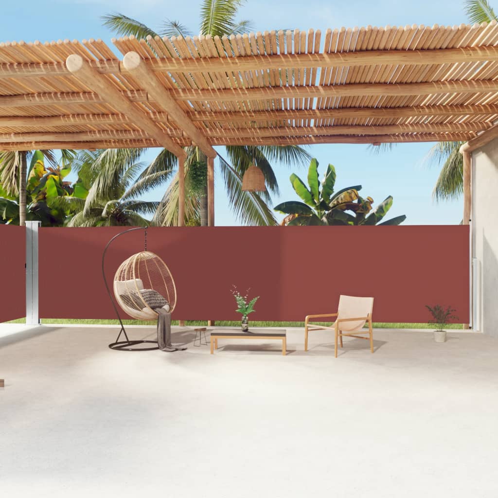 Uttrekkbar sidemarkise 180x1200 cm brun