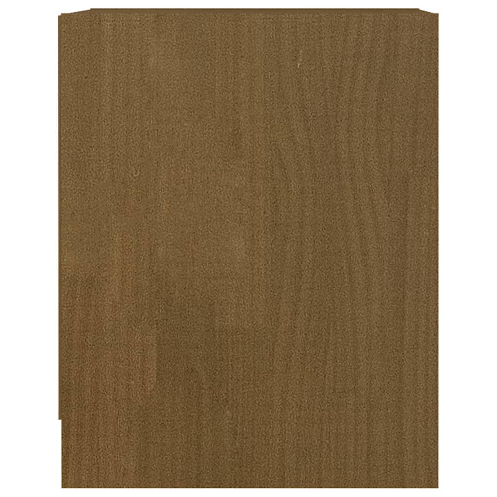 Nattbord 2 stk 35,5x33,5x41,5 cm heltre furu honningbrun