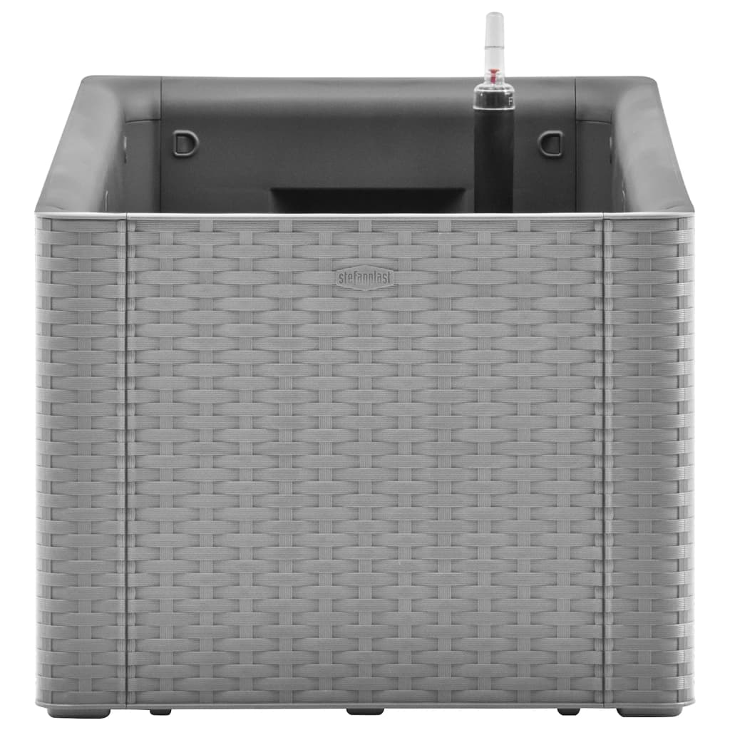 Høybed med selvvanningssystem grå 100x43x33 cm