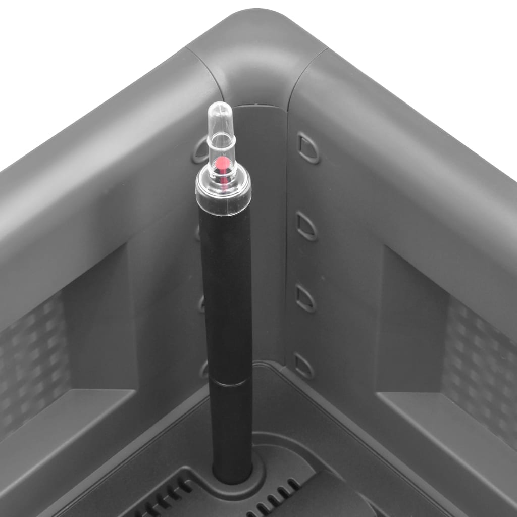 Høybed med selvvanningssystem grå 100x43x33 cm