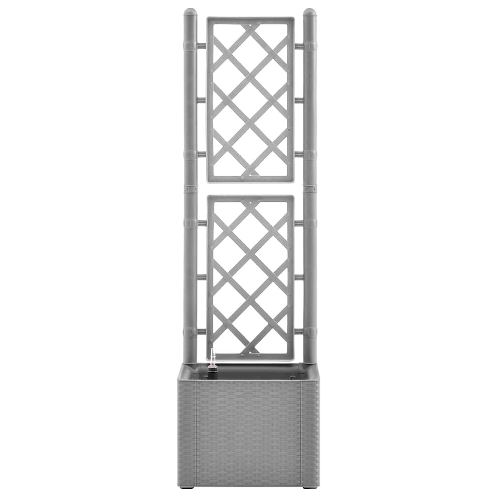 Høybed med espalier og selvvanningssystem grå