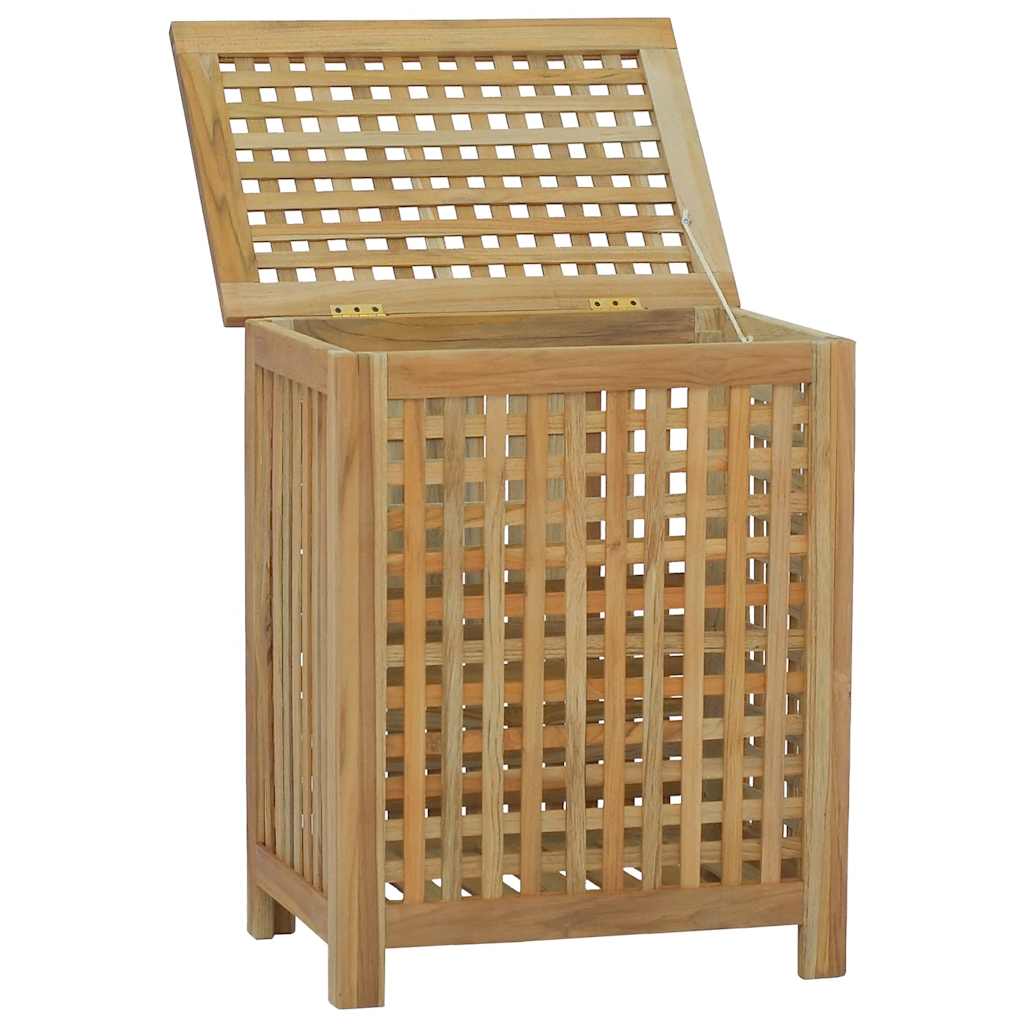 Skittentøyskurv 50x35x60 cm heltre teak