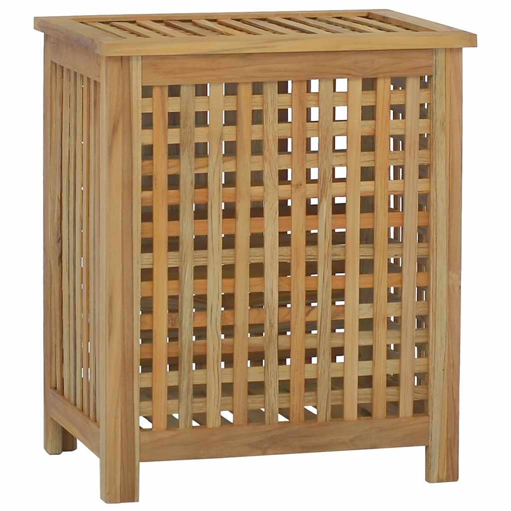 Skittentøyskurv 50x35x60 cm heltre teak