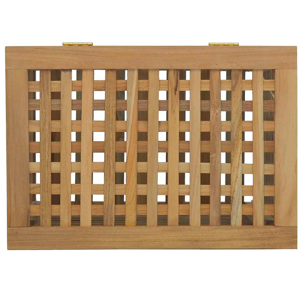 Skittentøyskurv 50x35x60 cm heltre teak