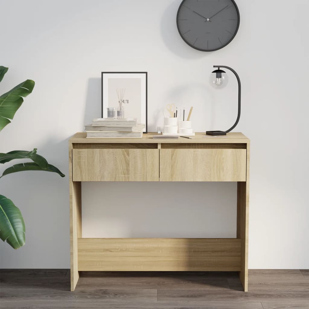 Konsollbord sonoma eik 89x41x76,5 cm stål