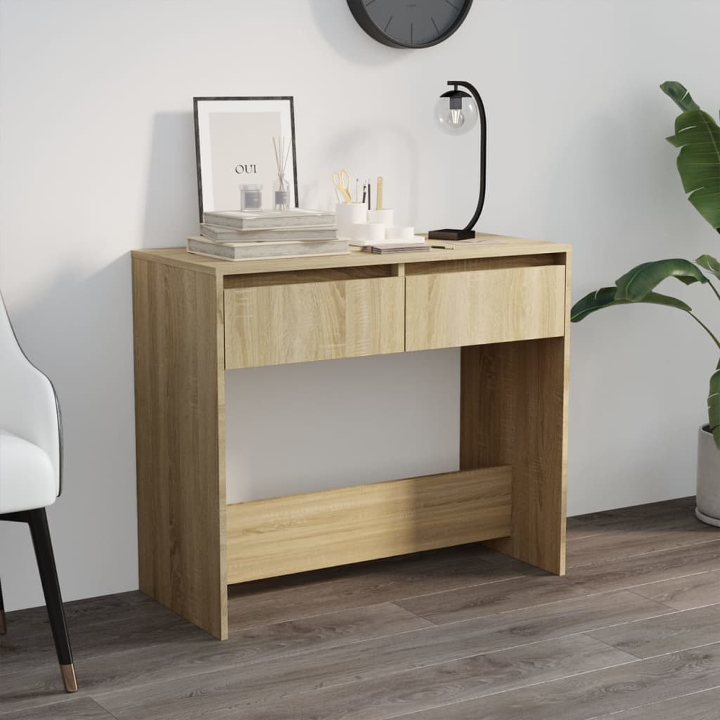 Konsollbord sonoma eik 89x41x76,5 cm stål