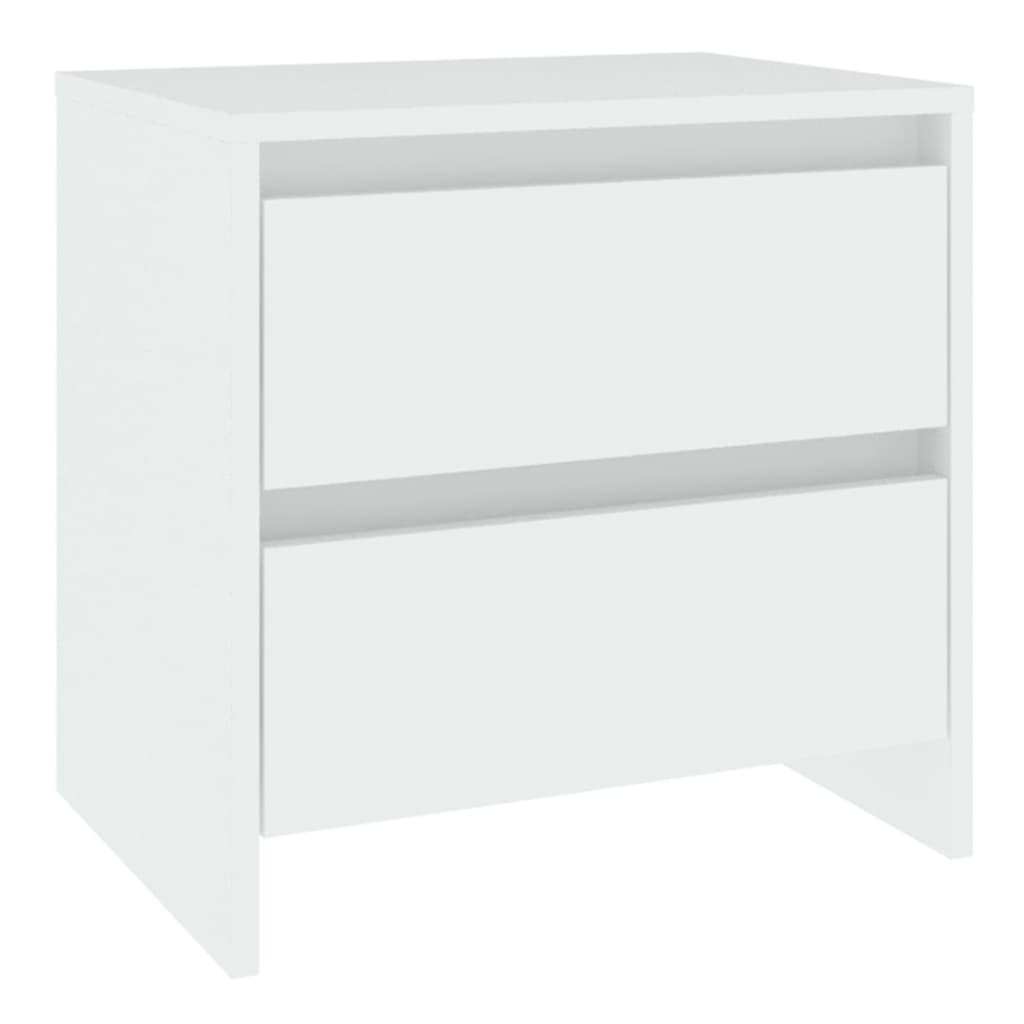 Nattbord hvit 45x34,5x44,5 cm konstruert tre