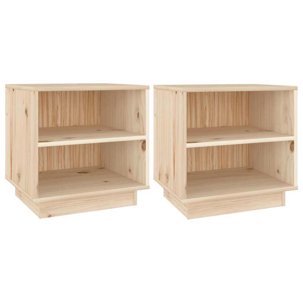 Nattbord 2 stk 40x34x40 cm heltre furu