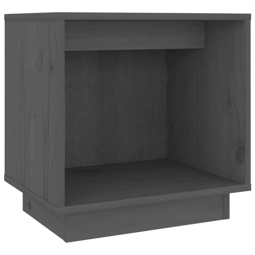 Nattbord grå 40x30x40 heltre furu