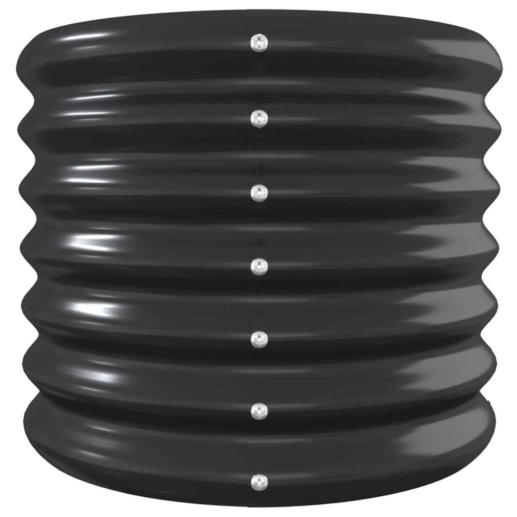 Høybed pulverlakkert stål 260x40x36 cm antrasitt