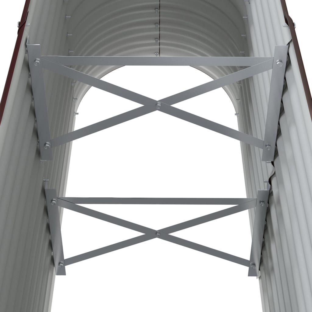 Høybed galvanisert stål 114x40x68 cm brun