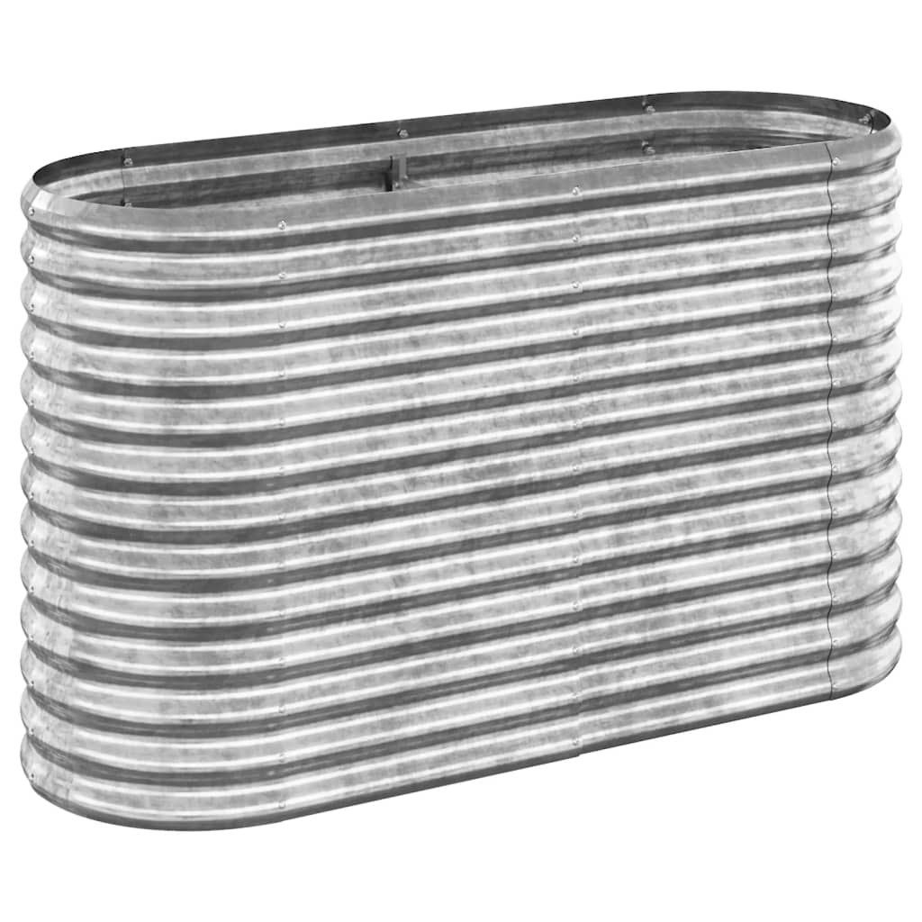 Høybed galvanisert stål 114x40x68 cm sølv