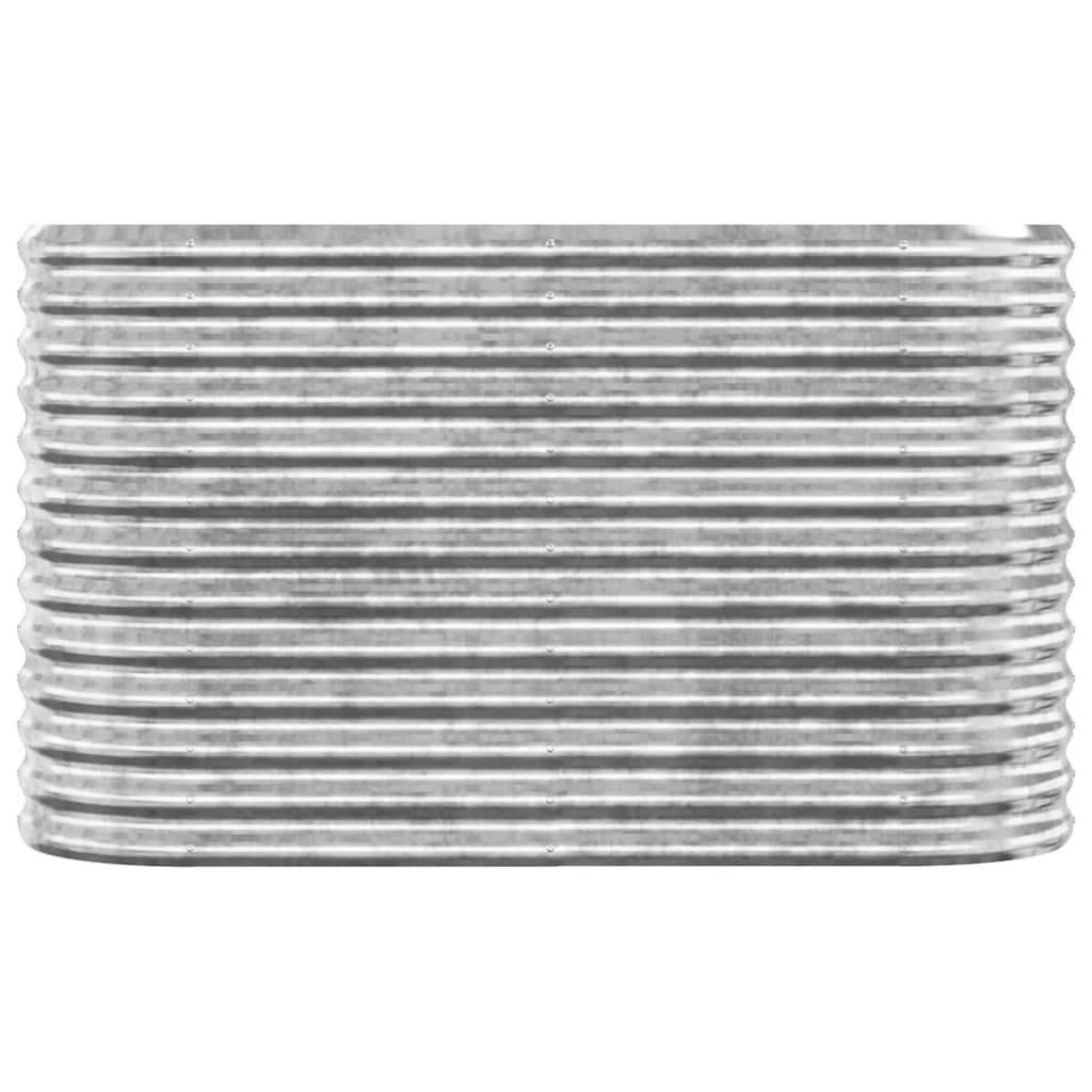 Høybed galvanisert stål 114x40x68 cm sølv