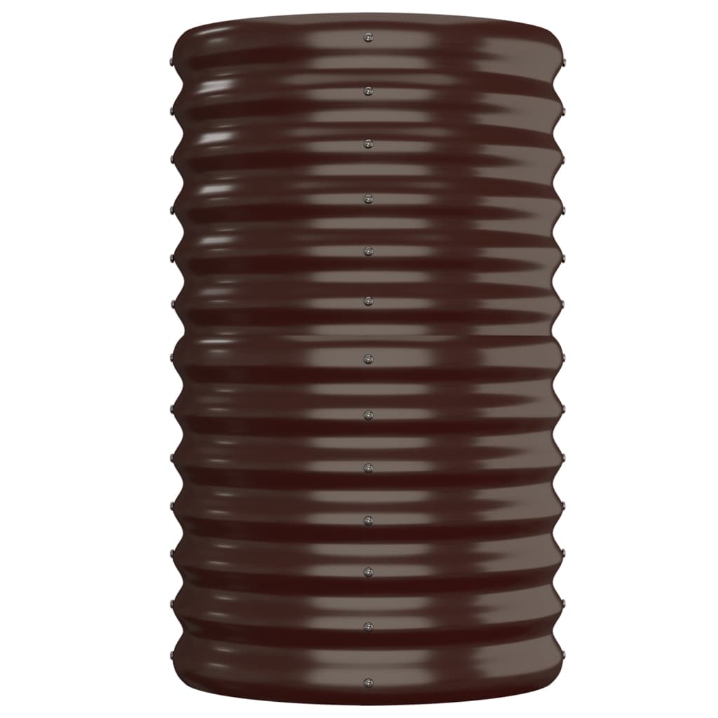 Høybed pulverlakkert stål 152x40x68 cm brun