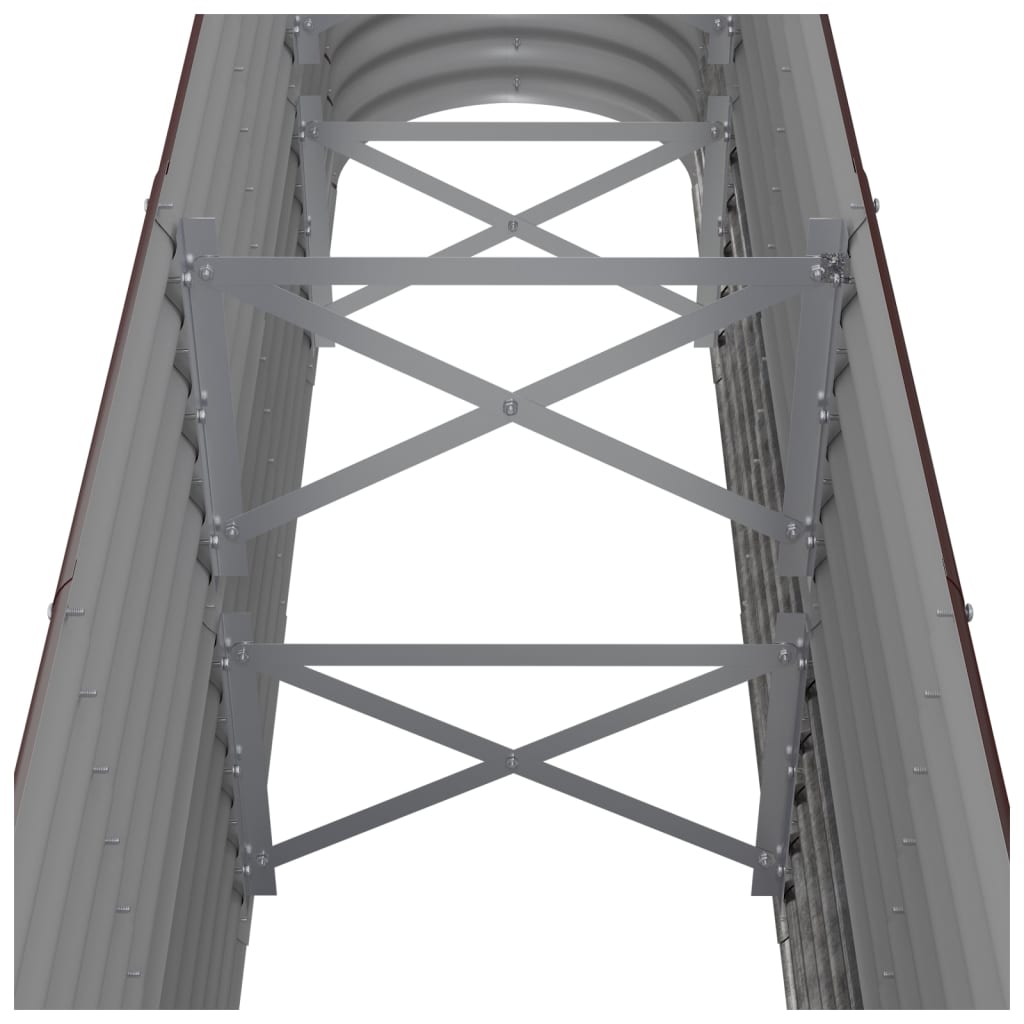 Høybed pulverlakkert stål 260x40x68 cm brun