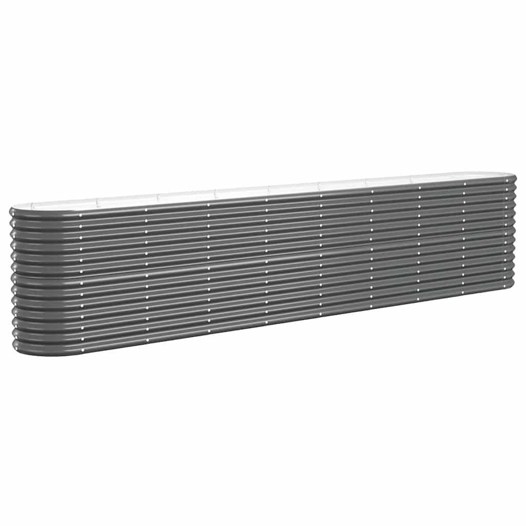 Høybed pulverlakkert stål 332x40x68 cm antrasitt