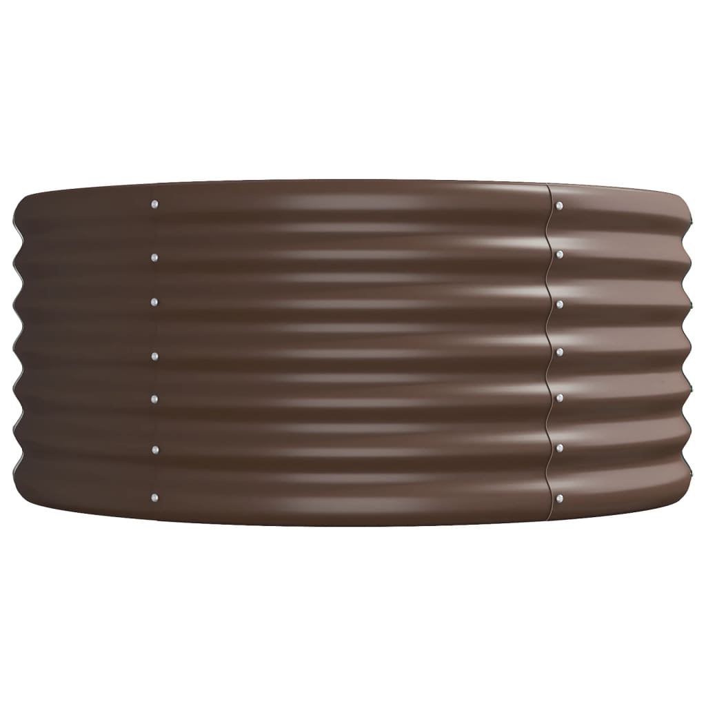 Høybed pulverlakkert stål 512x80x36 cm brun
