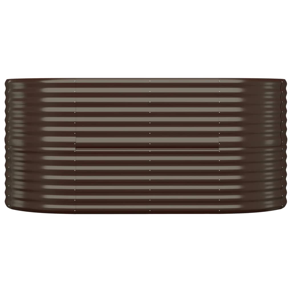 Høybed galvanisert stål 152x80x68 cm brun